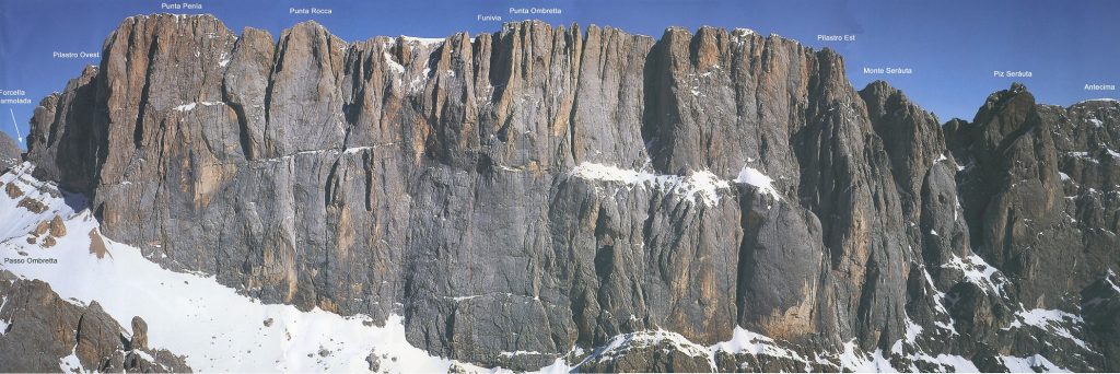 La parete sud della Marmolada.