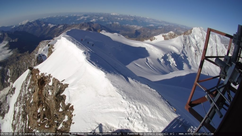 Vista dalla webcam della Capanna, 8/09/2020