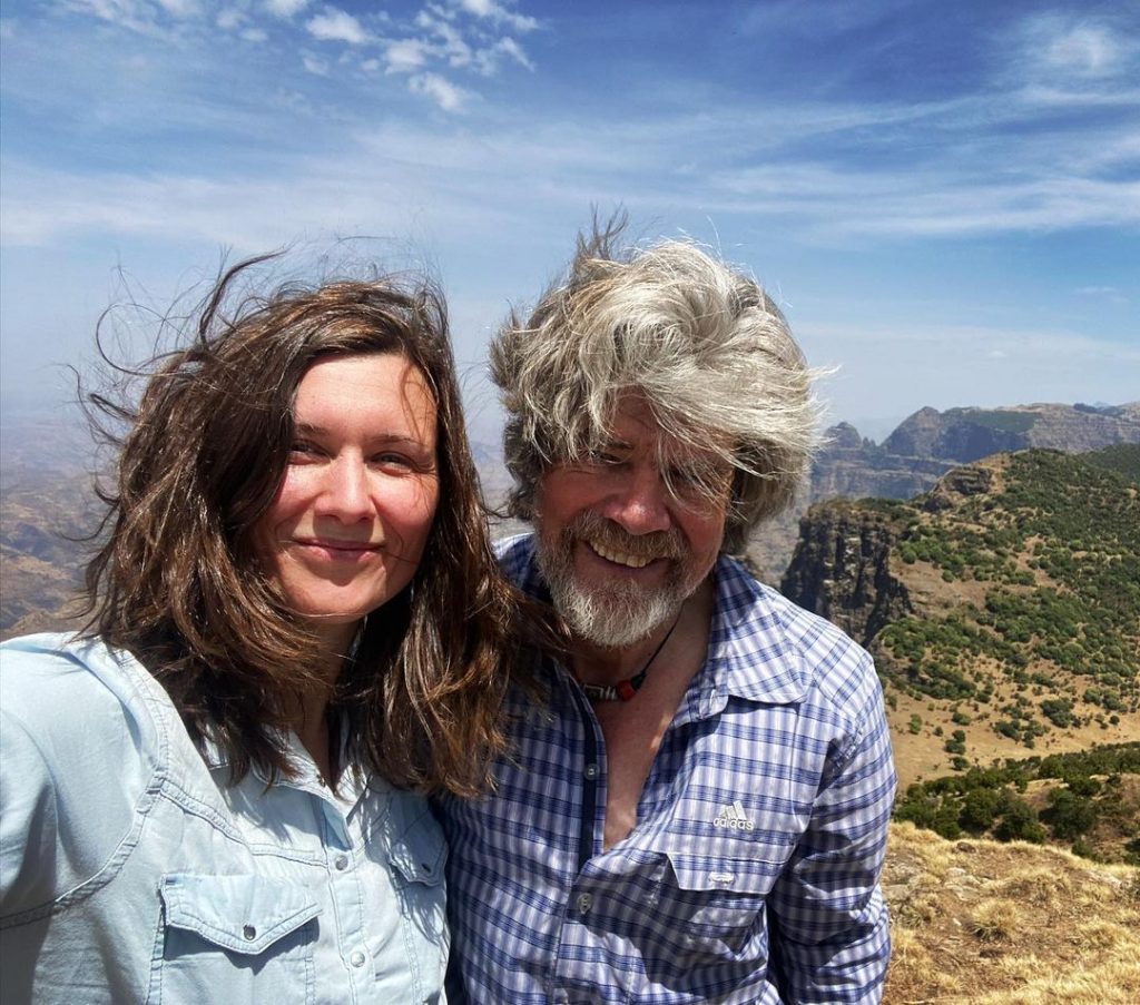 Diane Schumacher e Reinhold Messner. Foto @ Instagram 