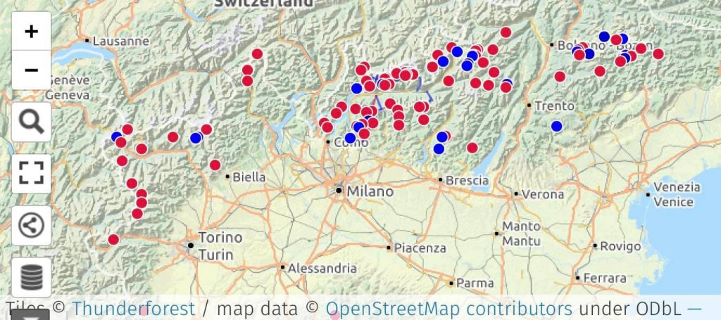 Mappa delle strutture con free WiFi/4G - Gruppo FB "Smartrekkers"