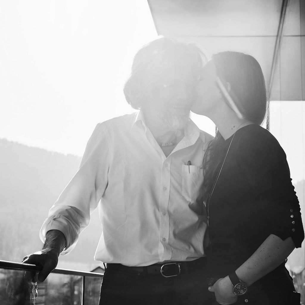 Diane Schumacher e Reinhold Messner. Foto @ Instagram 