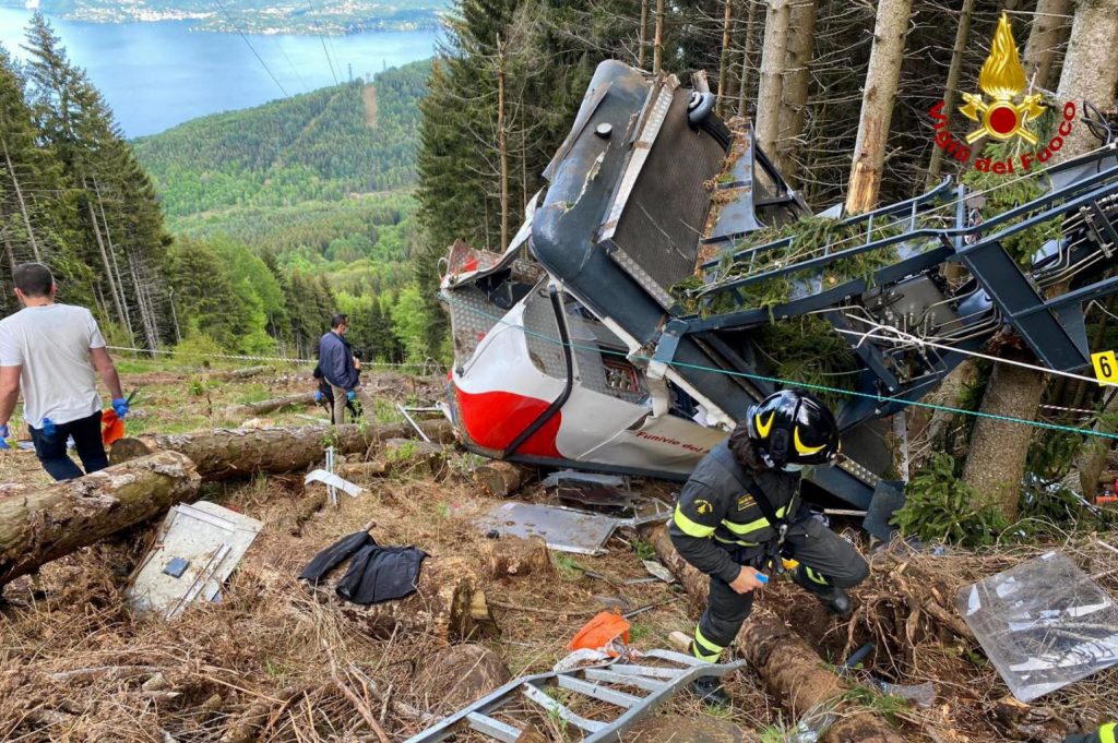 L'incidente del Mottarone. Foto ANSA