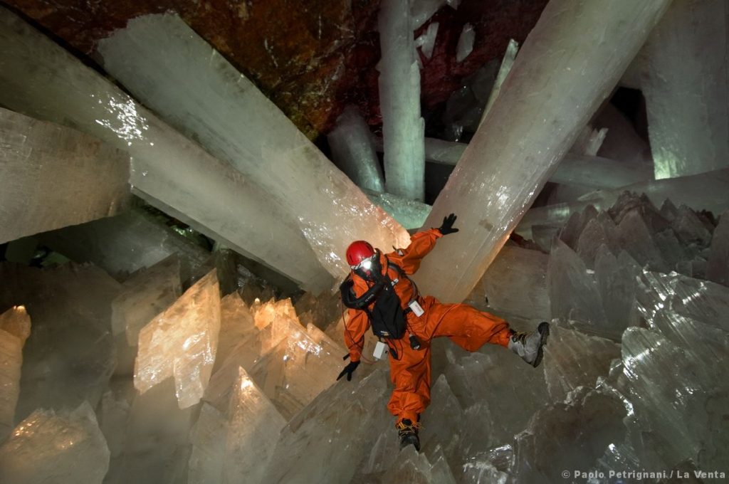 I cristalli della grotta di Naica. Foto Paolo Petrignani