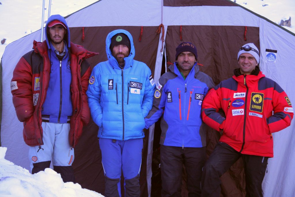 Da sx: Daniele Nardi, Ali Sadpara, Alex Txikon