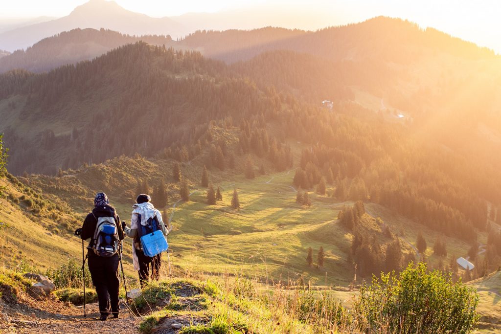 Trekking in montagna.