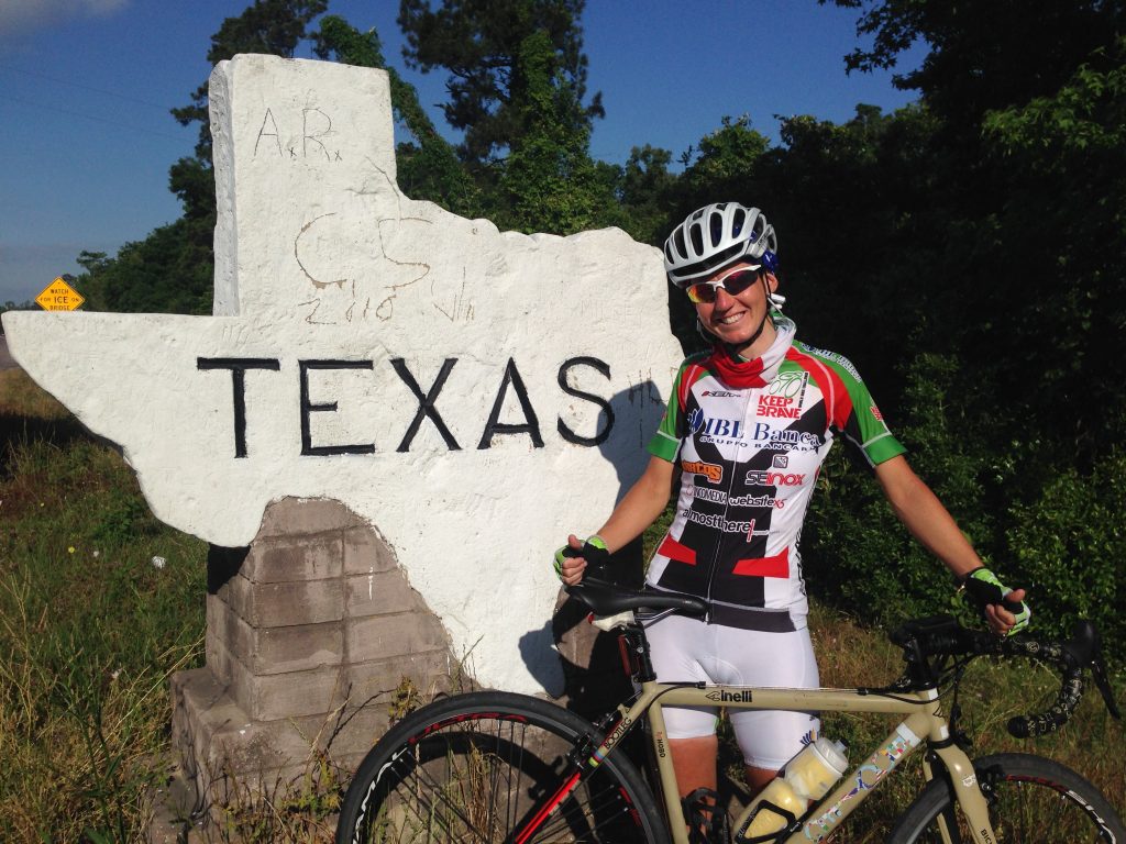 Paola Gianotti in Texas. Foto archivio Paola Gianotti