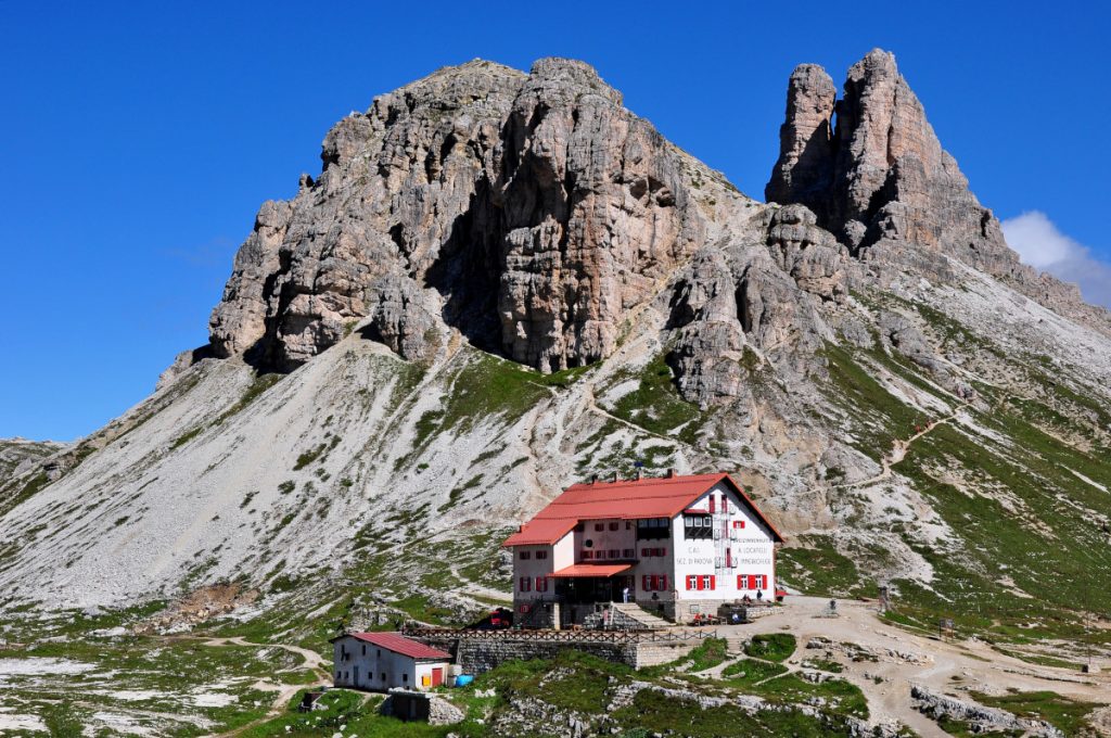 Paterno, il rifugio Locatelli-Innerkofler