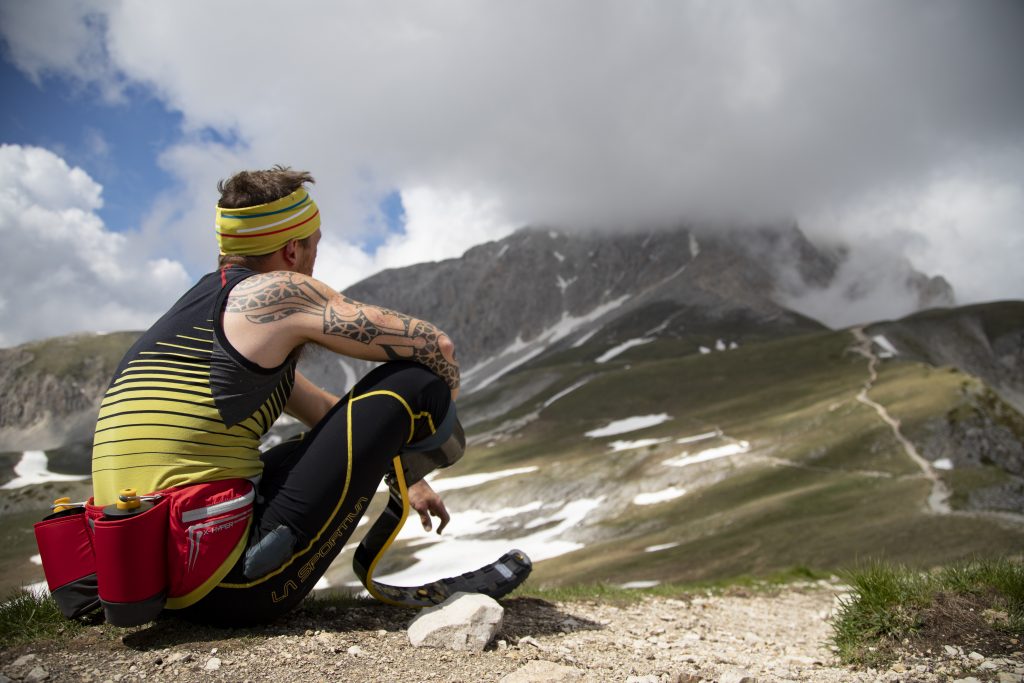 Andrea Lanfri durante il suo From 0 to 0 Gran Sasso. ©IlariaCarielloPhotography