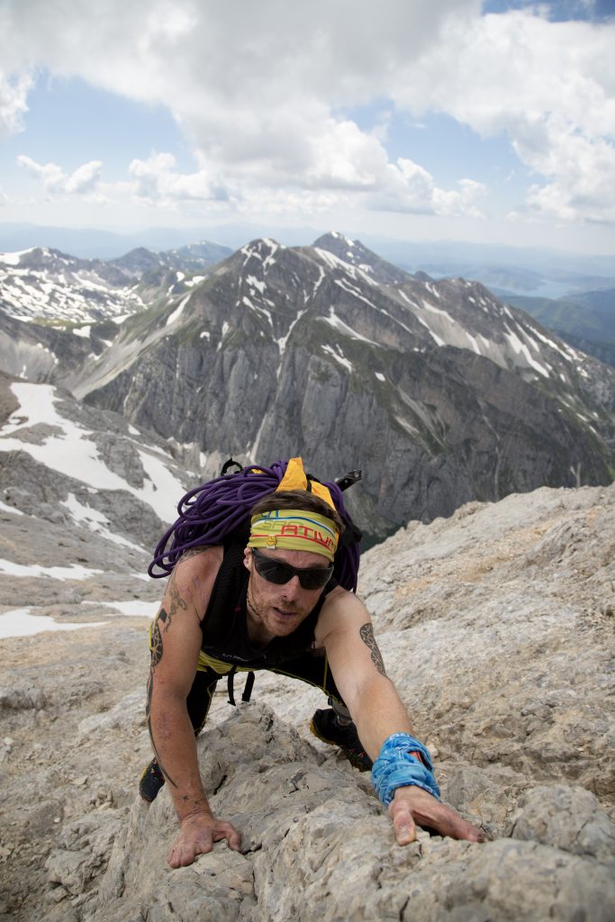 Andrea Lanfri durante il suo From 0 to 0 Gran Sasso. ©IlariaCarielloPhotography
