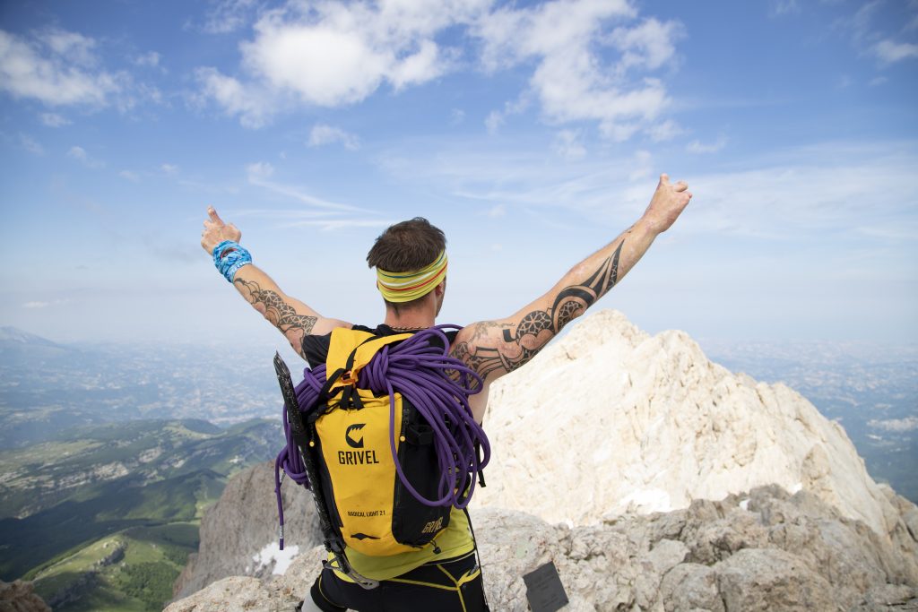 Andrea Lanfri durante il suo From 0 to 0 Gran Sasso. ©IlariaCarielloPhotography