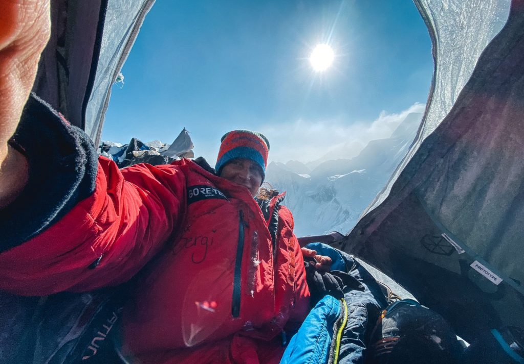 Tamara Lunger al K2. Foto @ Tamara Lunger