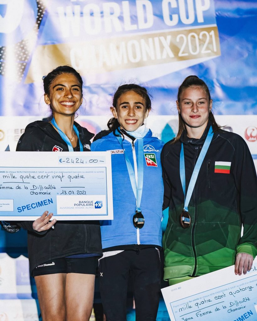 Podio femminile Chamonix - Foto FB Stefano Ghisolfi Ph. Lena Pedrella