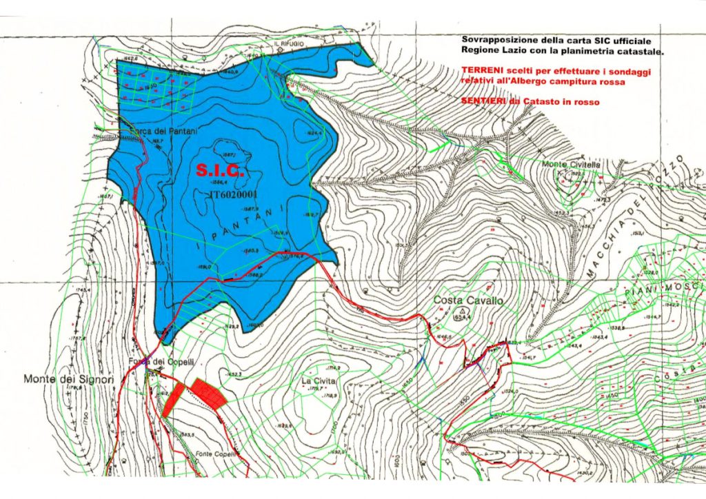 Il SIC dei Pantani e la posizione dell