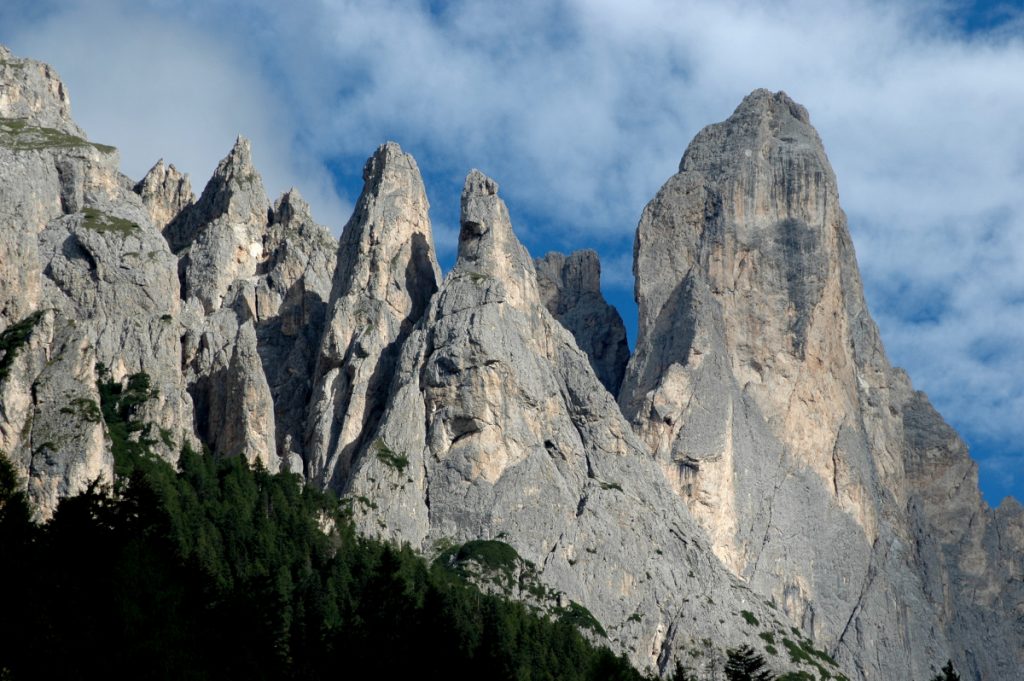 Rifugio Treviso, le Pale dal sentiero, foto SA