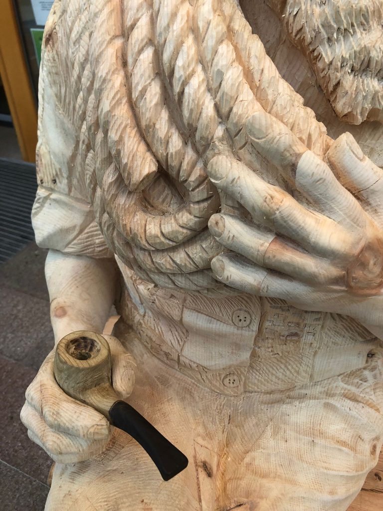 Dettaglio della panchina. Bruno Detassis. Foto @ Gian Maestri