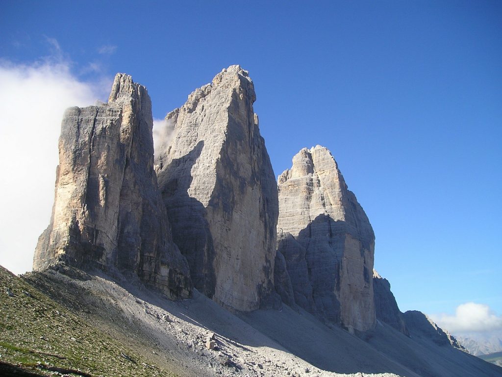 Il versante nord delle Tre Cime.