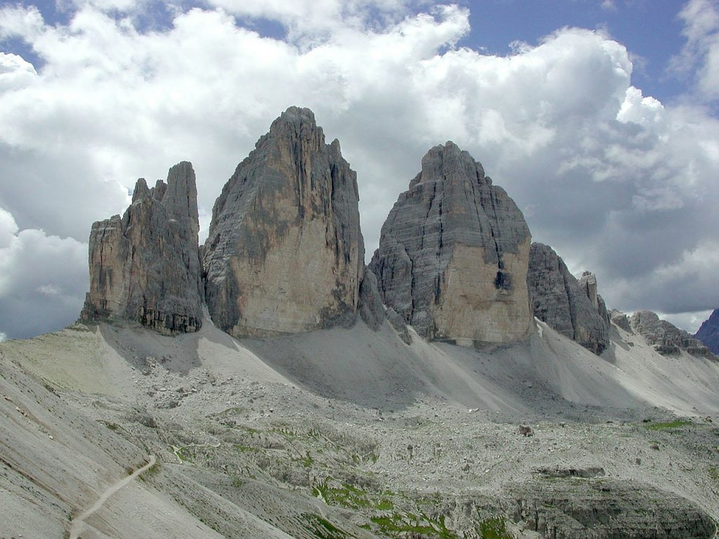 Il versante nord delle Tre Cime.