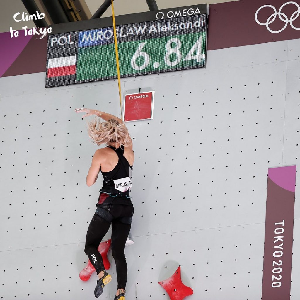 Record del mondo Speed per Aleksandra Miroslaw - Foto Instagram IFSC