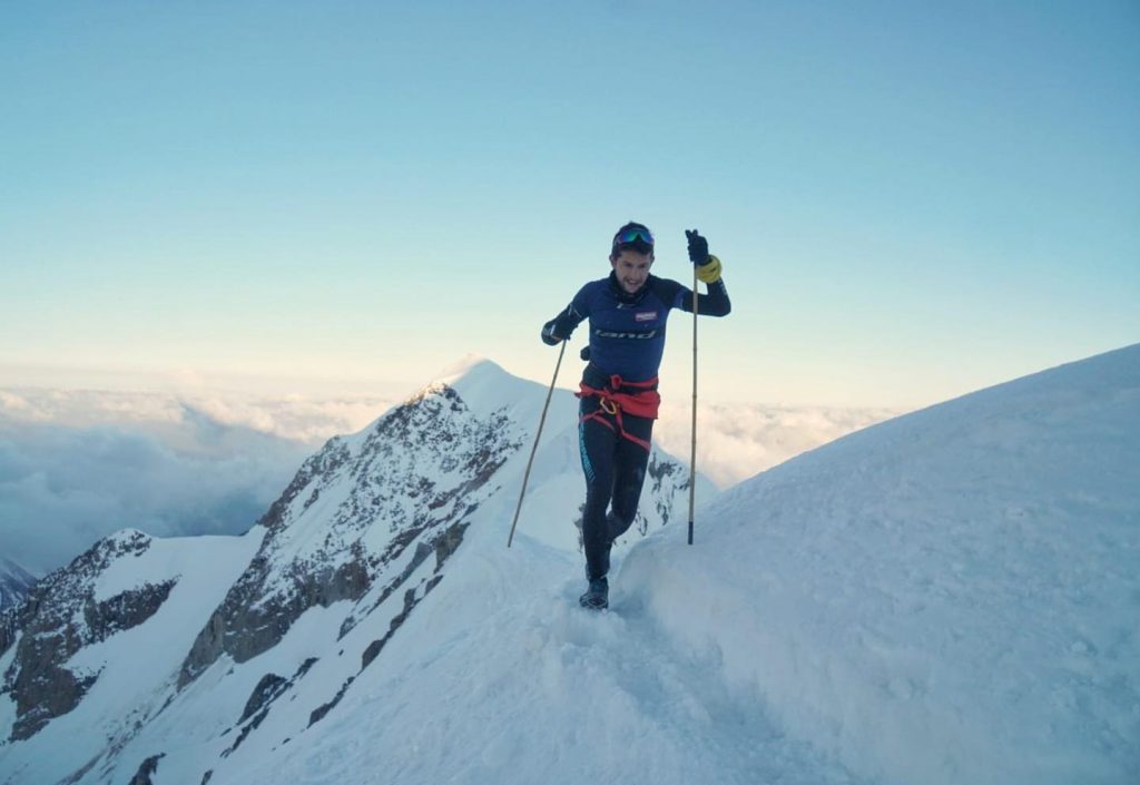 Manuel Merillas durante il record. Foto Facebook Marco De Gasperi