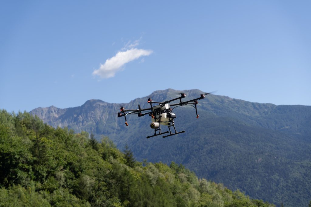 Drone in volo. Foto Tidalis