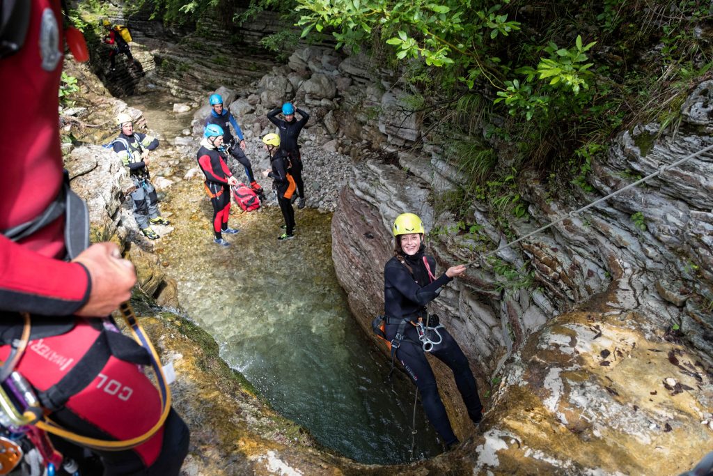 Canyoning nella valle del Primiero. Foto A. Brey