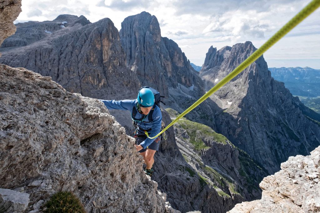 Arrampicando sulle Pale di San Martino. Foto A. Brey