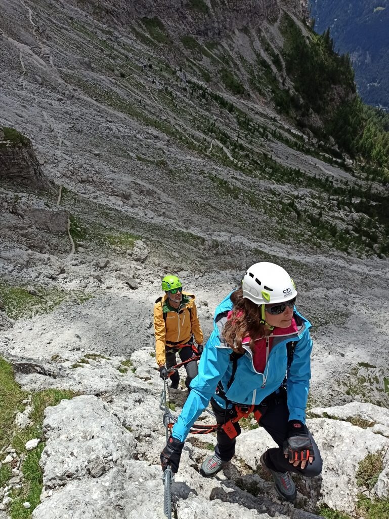 Una ferrata sulle Pale di San Martino. Foto Pre5t