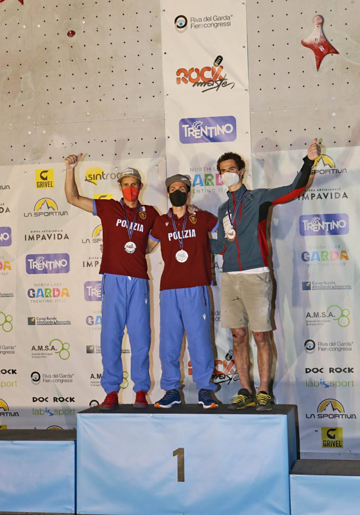 Podio Men Lead
da sin.:
Piccolruaz, Ghisolfi, Ondra. Foto @ Newspower.it