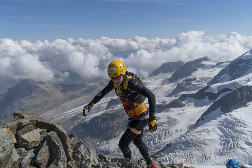 Quasi in vetta a Piz Bernina. Foto archivio Boscacci