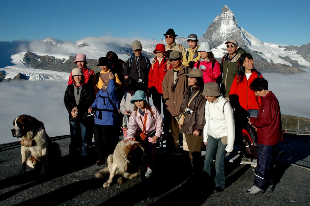 Turisti giapponesi al Gornergrat