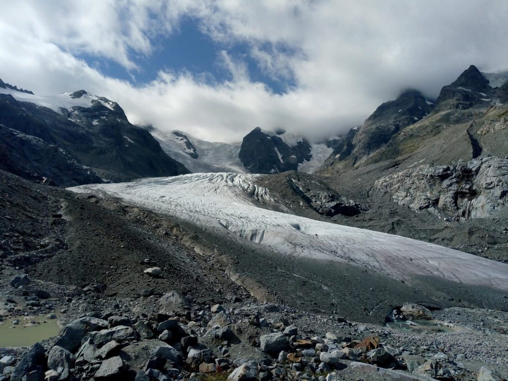 Ghiacciaio Morteratsch, in Svizzera. Foto Davide Fugazza