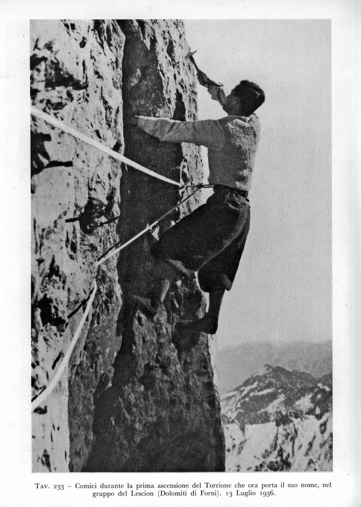 Comici in apertura sul Torrione Comici, 13 luglio 1936