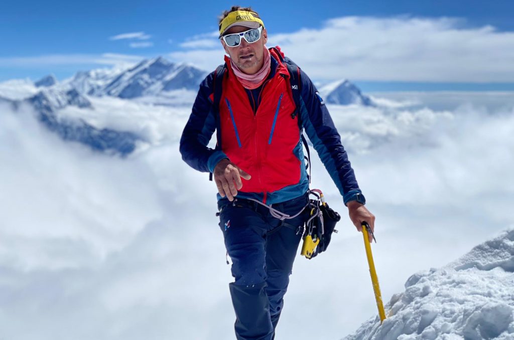 Marco Camandona in salita sul Dhaulagiri. Foto archivio Marco Camandona