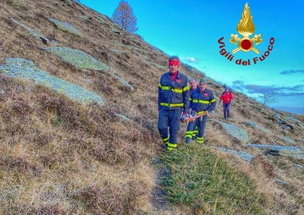 Recupero a Ostana - Foto Vigili del Fuoco