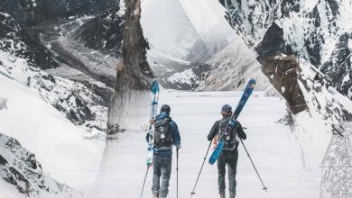 Photo of “Doo Sar”. Andrzej Bargiel e Jędrek Baranowski con gli sci tra le vette del Karakorum