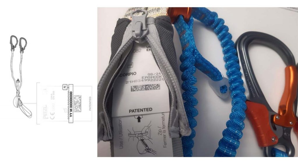 Dove si trova il numero di serie. Foto Petzl