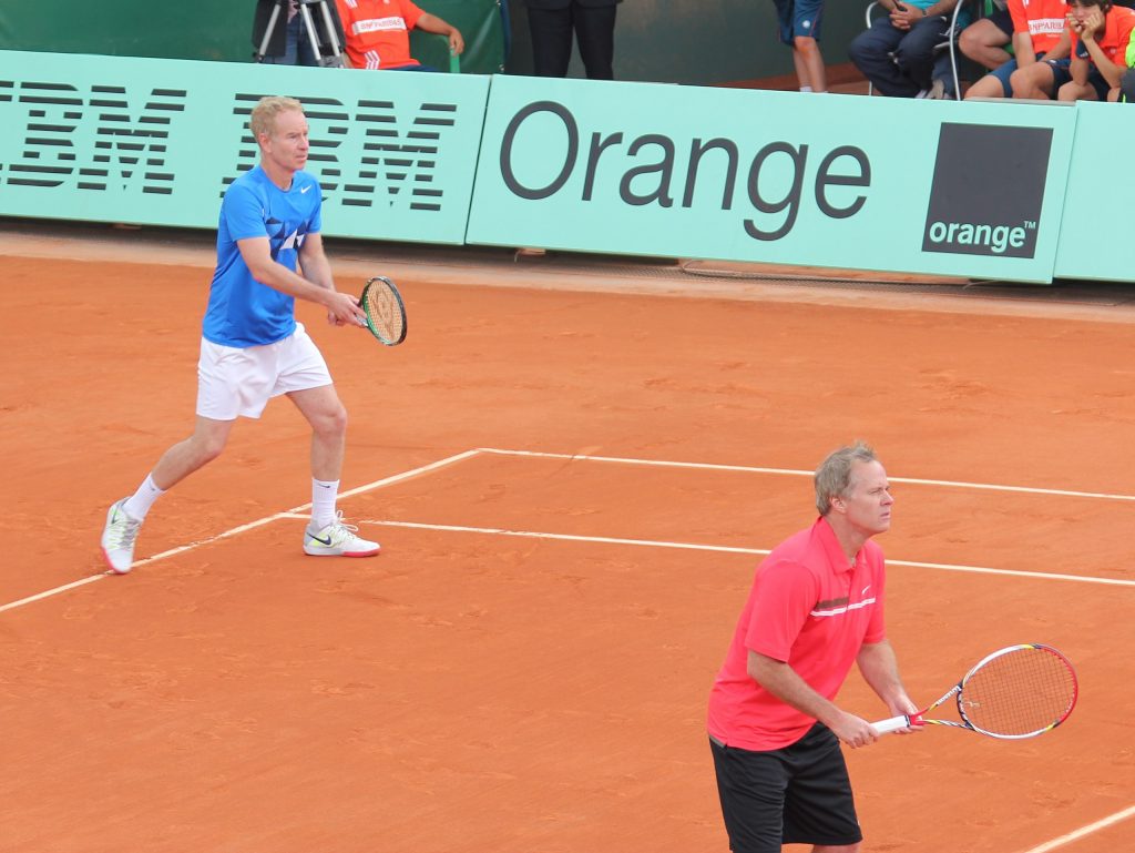 John McEnroe e Patrick McEnroe ai French Open – Legends Over 45 Doubles del 2012 - Foto Wikimedia Commons @Pruneau