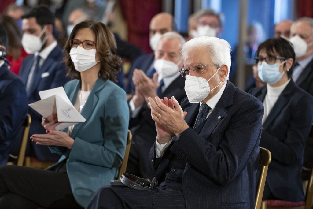 Il Presidente Mattarella durante la cerimonia in occasione della Giornata nazionale della Montagna
(foto di Francesco Ammendola - Ufficio per la Stampa e la Comunicazione della Presidenza della Repubblica)