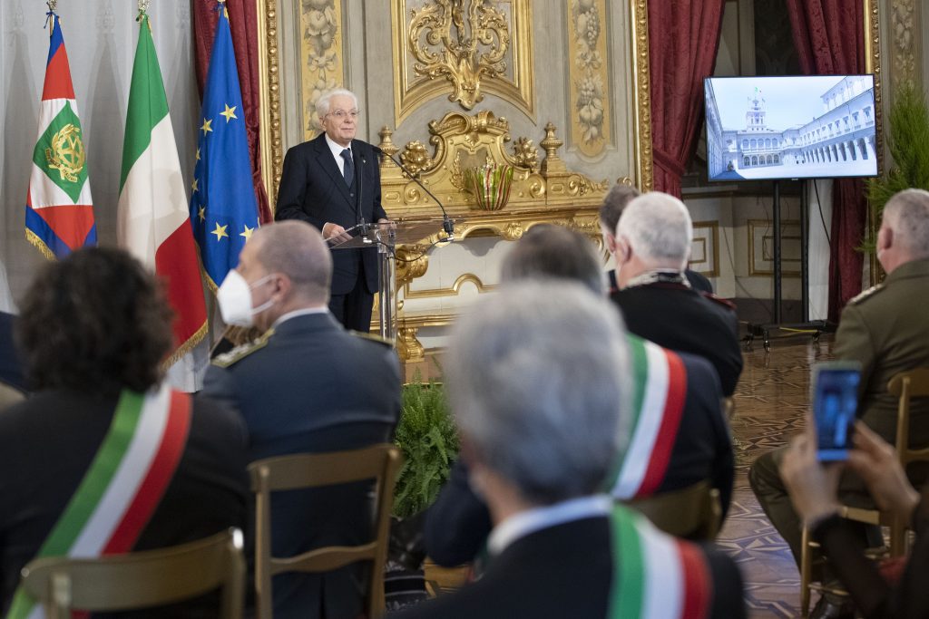 Il Presidente della Repubblica Sergio Mattarella durante il suo  intervento in occasione della Giornata nazionale della Montagna
(foto di Francesco Ammendola - Ufficio per la Stampa e la Comunicazione della Presidenza della Repubblica)