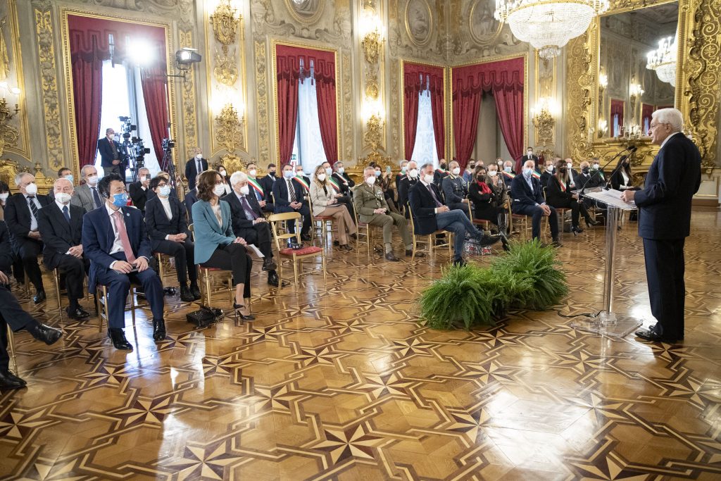 Il Presidente della Repubblica Sergio Mattarella durante il suo  intervento in occasione della Giornata nazionale della Montagna
(foto di Francesco Ammendola - Ufficio per la Stampa e la Comunicazione della Presidenza della Repubblica)
