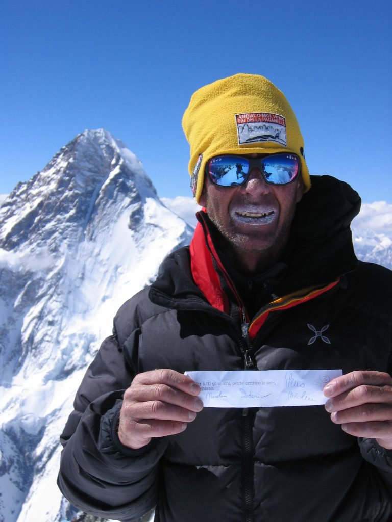 Franco Nicolini al Broad Peak nel 2005. Foto archivio Nicolini
