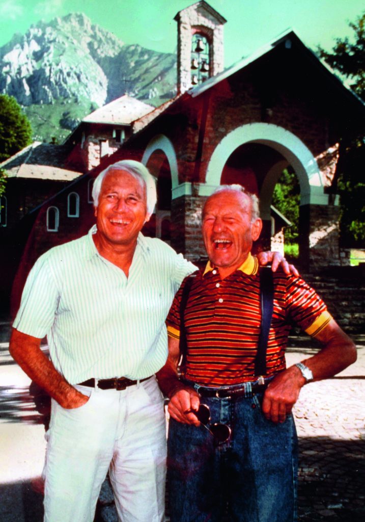 Riccardo Cassin e Walter Bonatti ai Resinelli