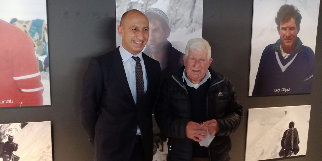 Luigino Airoldi in compagnia del sindaco di Lecco Mauro Gattinoni - Foto Serafino Ripamonti