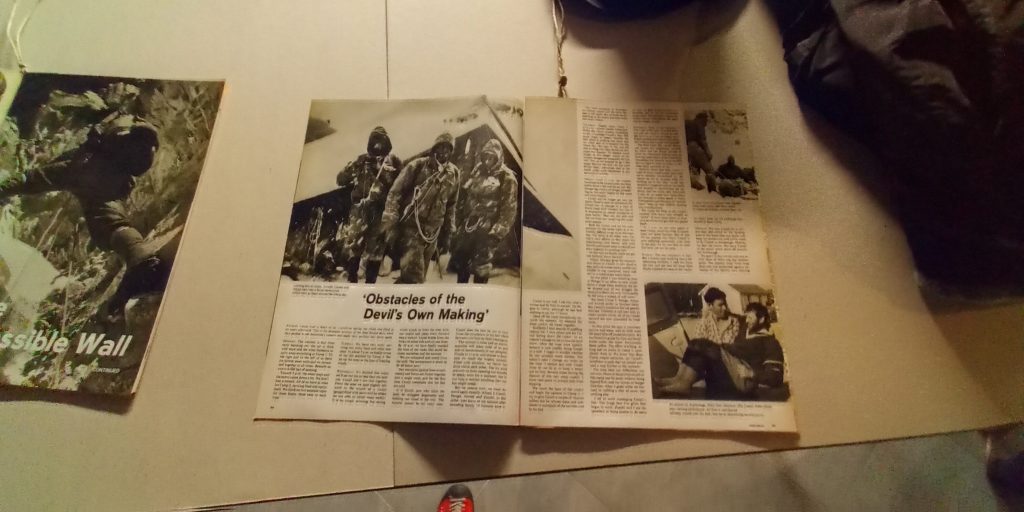 Il racconto della salita su riviste d