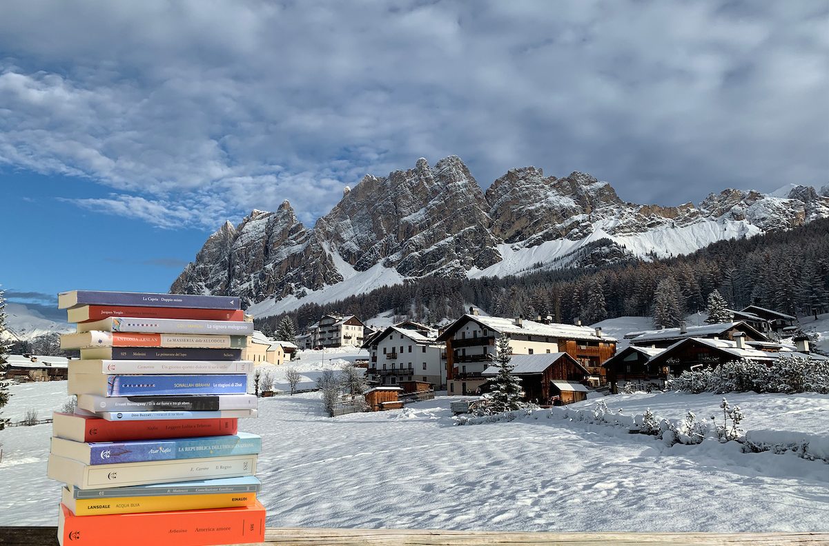 una montagna di libri, cortina d'ampezzo