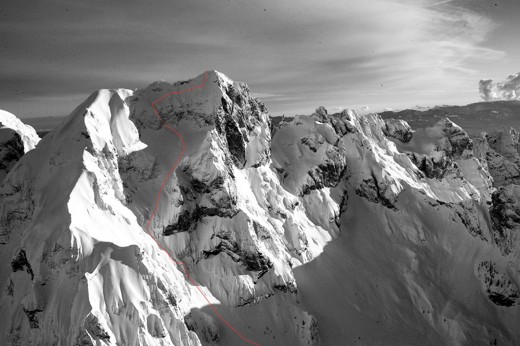 Monte Schiara 2565m, Parete Nord, nel gruppo delle Dolomiti Bellunesi. Foto @ Francesco Vascellari 