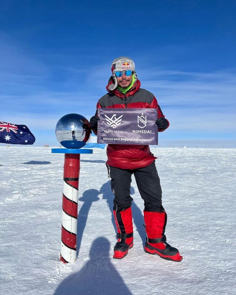 Nirmal al Polo Sud. Foto Instagram Nirmal Purja