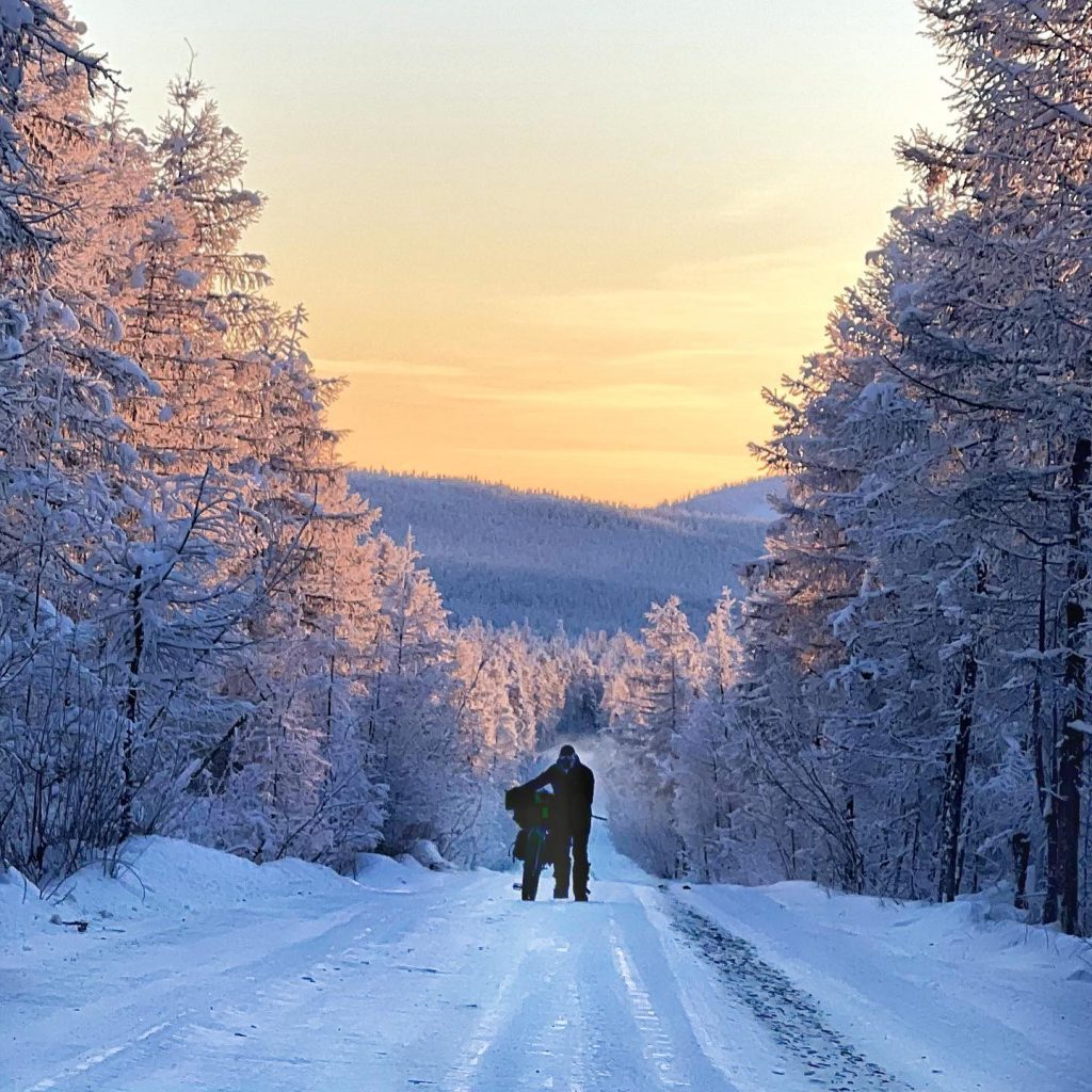 Stefano Gregoretti e Dino Lanzaretti in Siberia. Foto archivio Gregoretti/Lanzaretti