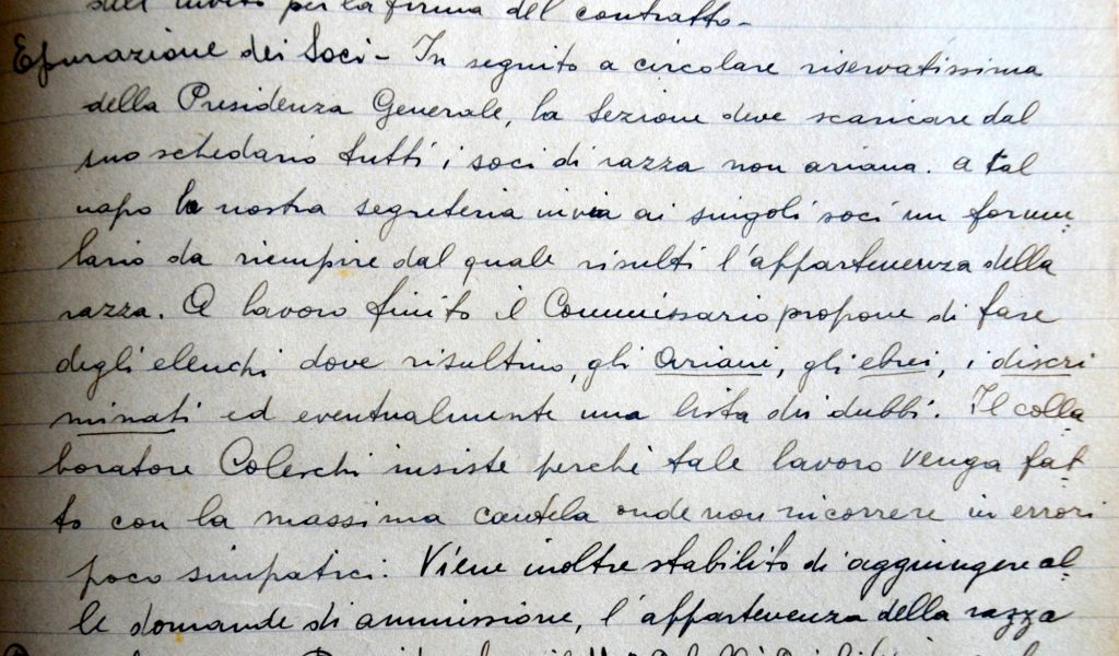 Il verbale della riunione in cui il CAI dell