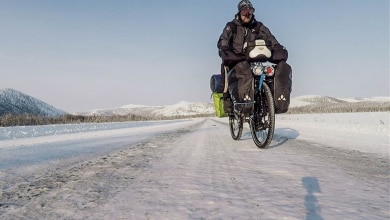 Photo of Stefano Gregoretti e Dino Lanzaretti in Siberia per sensibilizzare sulla crisi climatica